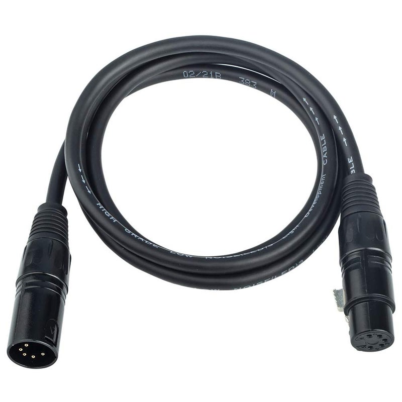 SiYear DMX-512 XLR 5 Pin Male to XLR 5 Pin Female DMX Lighting Cable(1.5M/5FT) - Image 4